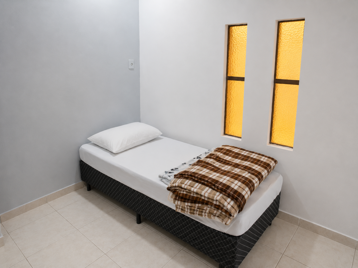 Quarto individual da Pousada do Trabalhador